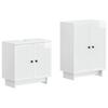 2 Piece Bathroom Cabinet Set EDE High Gloss White