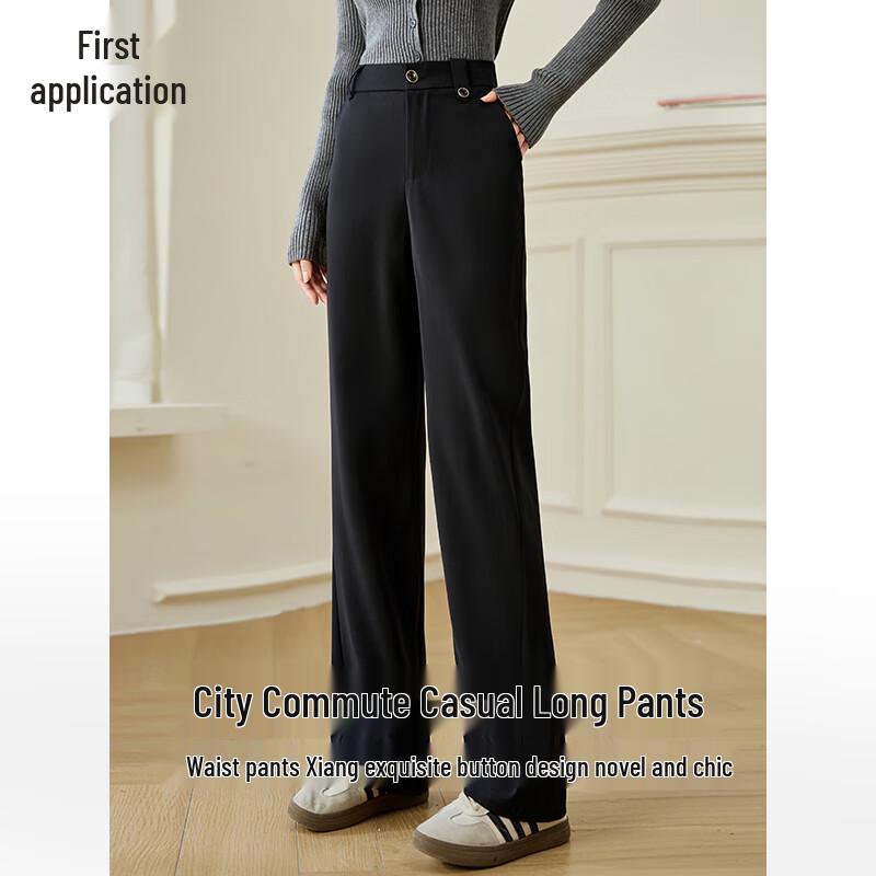 Chushen Women's High-Waist Casual Commuter Trousers