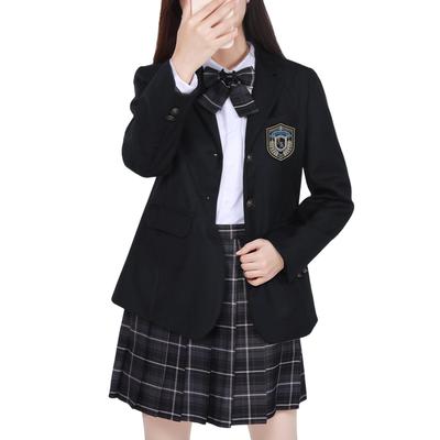 Formemory Cosplay Uniform Blazer for High School and Sailor High Entrance Graduation School Cultural Festival Girls, 6-Piece Set, Skirt, Shirt, Tie,