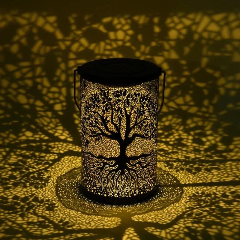 

Подвесной солнечный фонарь Древо Жизни Металлический Светодиодный Уличный Водонепроницаемый Винтажный Декоративный Свет Декор для Сада Двор Газон Наружное Освещение Bronze