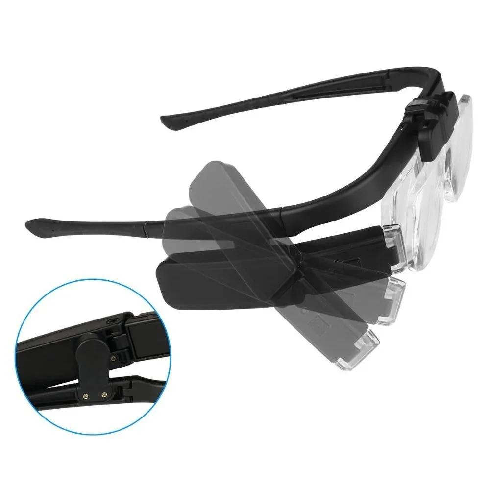 USB Rechargeable Reading Glasses Magnifier 1.5X 2.0X 2.5X 3.5X 4.5X With LED Magnifying Glasses HD Illuminated Magnifier