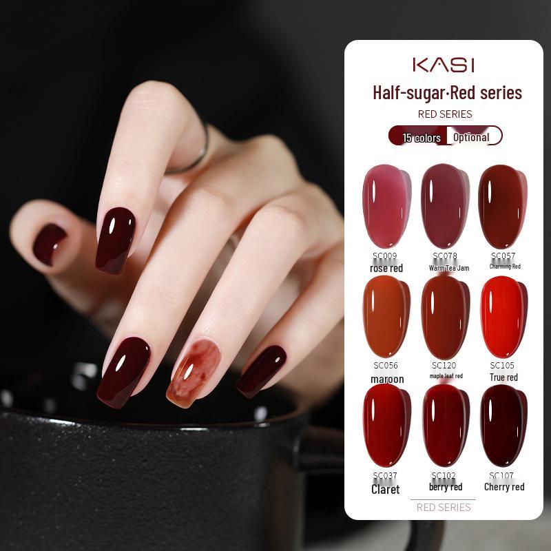 

KaSi Wine Red Nail Gel: 2025 Autumn/Winter Cherry Color for Salons