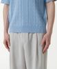 Musinsa Standard Cable Crew Neck Short Sleeve Knit [Sky Blue]