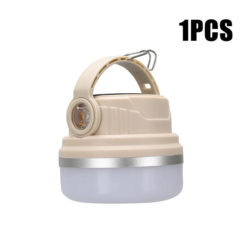 Solar LED Camping Lantern USB Rechargeable Waterproof lamp Portable Emergency Power Bank For Outdoor Tent Hunting Fishing Light