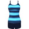 Fashion Womens  Printed Split Two-piece Swimsuit Vest Backless Beachwear
