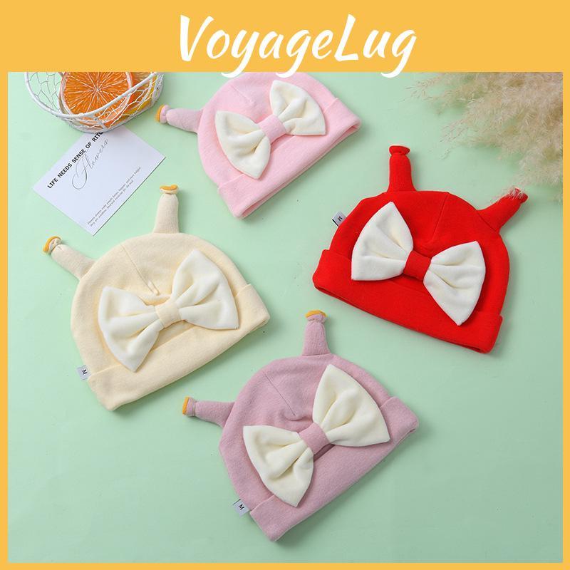 Cotton Style Beanie Autumnwinter Newborn With Fontanelle Protection And Antennae Design For Infants And Toddlers