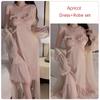 Autumn and Winter Suspender Women's Pajamas Sexy Backless Lace Breast Pads Steel Ring Push-up Pajamas Women's Set