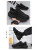 Men's All-Black Summer 2025 Sneakers: Casual Teen Running Shoes with Thick Soles