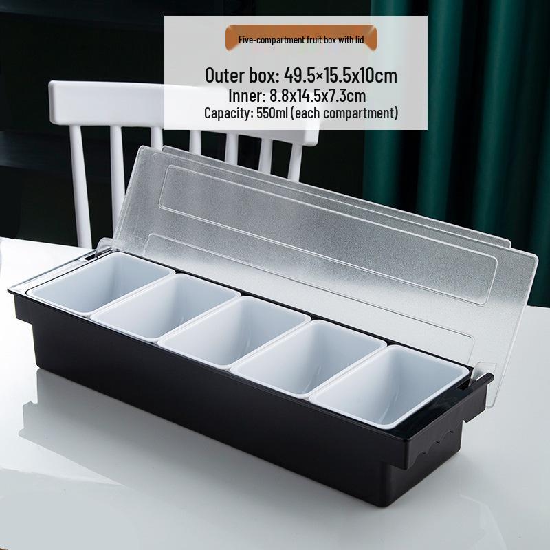 Multifunctional Multi-layer Divided Box with Lid for Fruit Tasting and Ingredient Storage