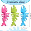 6 Pcs Fishbone Dog Chew Toy, Bite-Resistant Pet Molar Training Toy TPR