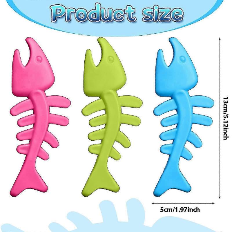 6 Pcs Fishbone Dog Chew Toy, Bite-Resistant Pet Molar Training Toy TPR