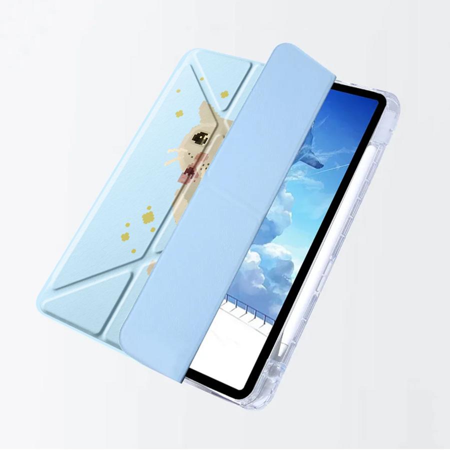 Tablet Case For iPad Mini 6 7 Pro 11th 10th 9th 8th 7th 12.9inch Pro 2025 Air 4 5 M3 M2 1 2 M4 11inch Y-Fold Holder Cover Cat