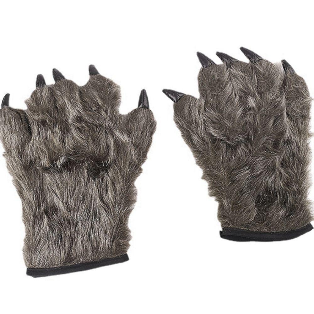 Wolfskralle Halloween Werwolf Handschuhe Polyester Wolfskralle Hände Tierhandschuhe Cosplay