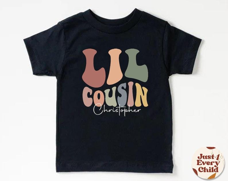 Personalized Little Cousin Tee, Custom Name Toddler Shirt, Cousin Tee, Little Cousin Kids T-Shirt 160