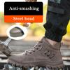 Work Safety Shoes Men Steel Toe Shoes Puncture-Proof Work Sneakers Anti-smash Indestructible Shoes Safety Boots