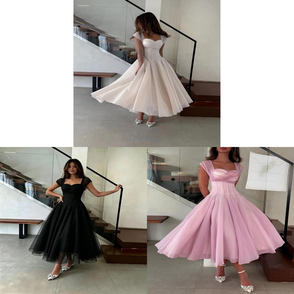 Summer Elegant Dress For Women With Polyester Fabric And A Line Silhouette For Office And Casual Wear