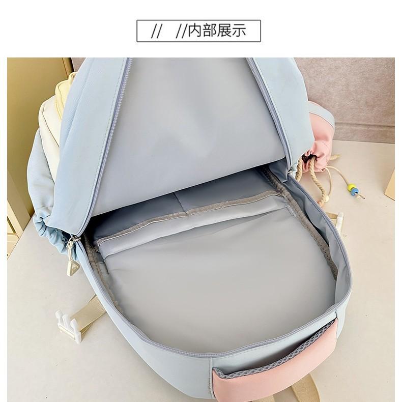 The Korean version of the schoolbag is fresh and painful, and the large-capacity female high school student campus has multiple compartments.