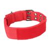 Dog Collar Lightweight Breathable Adjustable Heavy Duty Nylon Collar for Medium Large Dogs Training Red