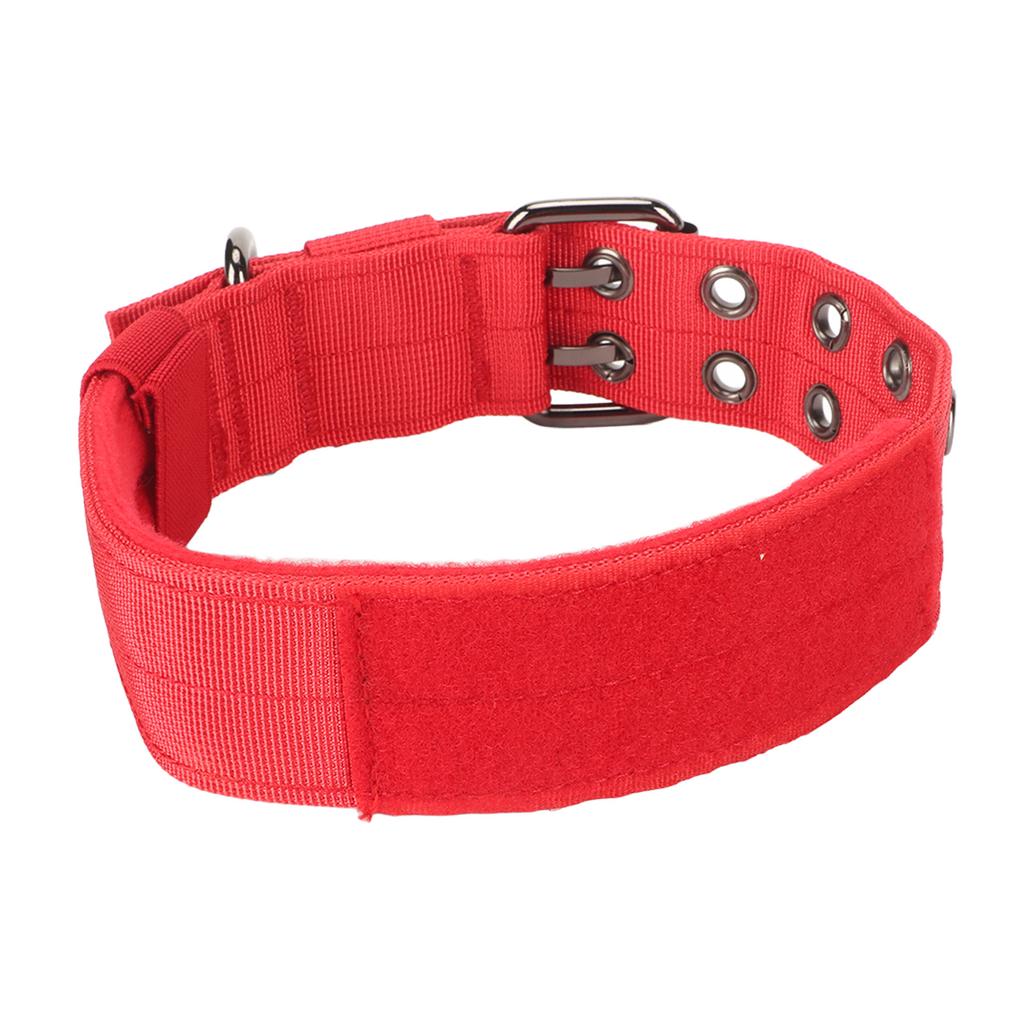 Dog Collar Lightweight Breathable Adjustable Heavy Duty Nylon Collar for Medium Large Dogs Training Red