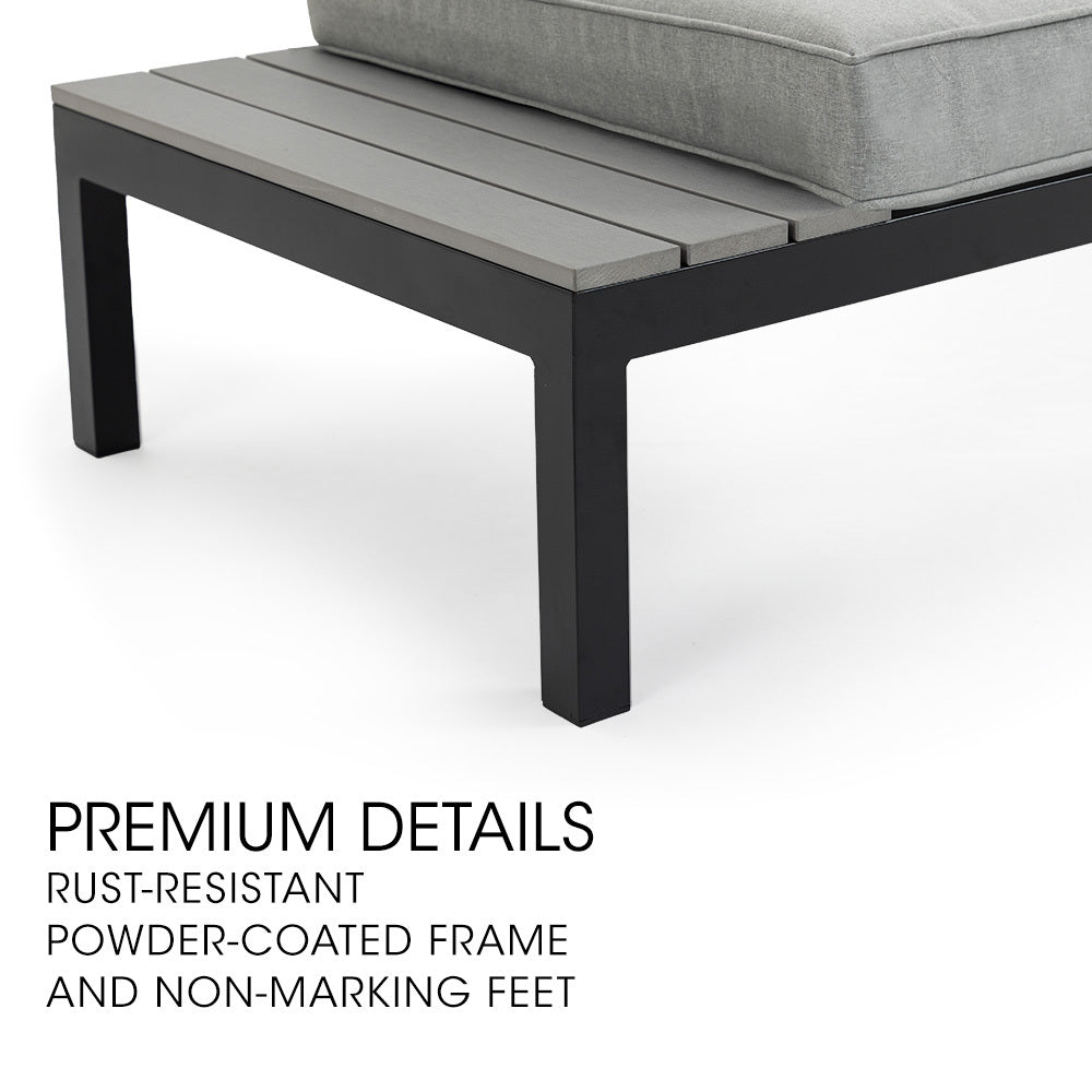 Outdoor Dining Sets Fortia 4 Pc Outdoor Furniture Setting Seater Lounge Chairs And Side Tables Outdoors Garden Patio