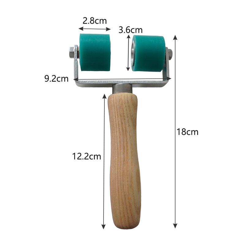 28mm Double Head Silicone Pressure Roller - High Temp Resistant, Handheld, Double Bearing Seal Edge Press for Plastic Welding 28mm Green Silicone Pressure Roller