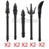 MOC Military Building Blocks Medieval Soldiers Knight Figures Weapons Accessories Witc Hat Helmet Shield Spear DIY Brick Toy T10