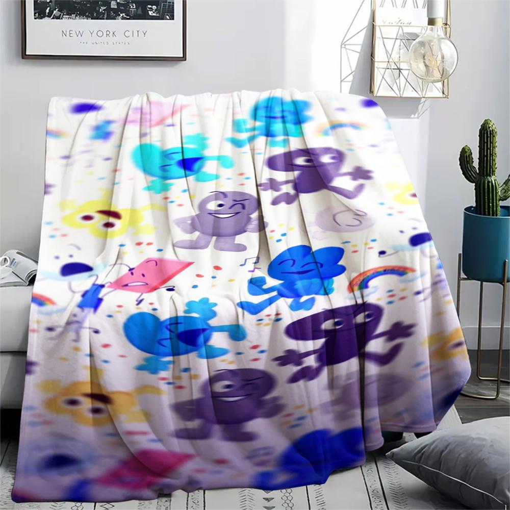 1Pc BFDI Game Print Flannel Blanket, High quality Comfortable for All Seasons, Home Decor, Warmth and Comfort, Perfect for Christmas Gifts 08