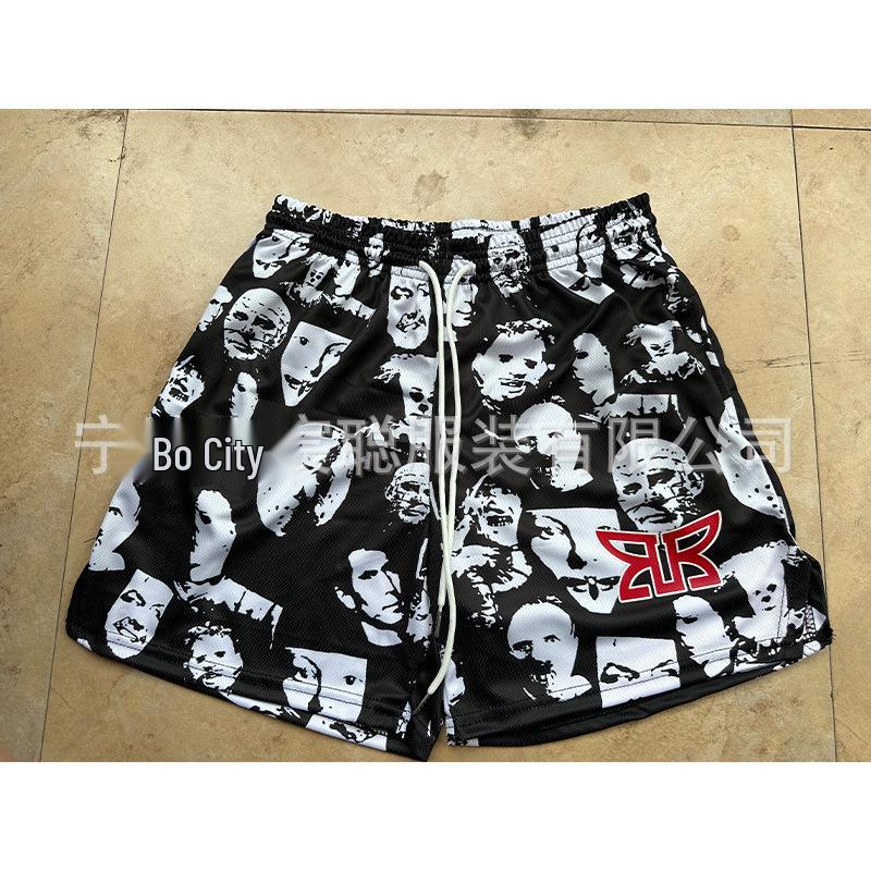 Trendy Ryo/ko/Ra/in American Style Quick-Dry Mesh Basketball Shorts for Men & Women XXL