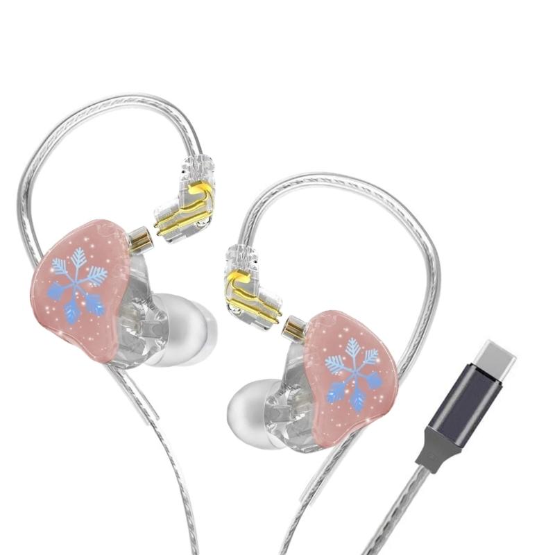 Multifunction Cord Earbuds 3.5mm/Type C In-Ear Headphones Cord with Dynamic Clear Sound Ergonomic Earpieces for Gaming