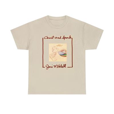 Joni Mitchell Court and Spark Album T-shirt Sand Short Sleeve Unisex T-Shirt