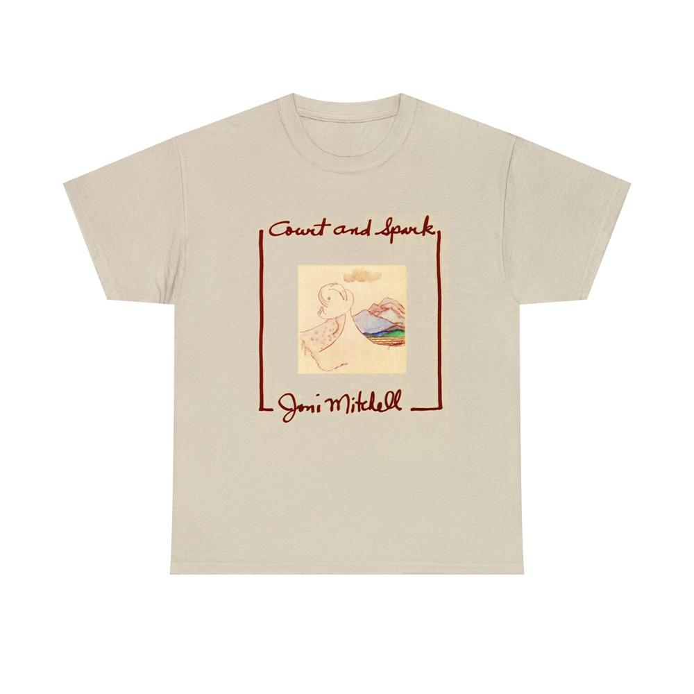 Joni Mitchell Court and Spark album T-shirt sand Short sleeve Unisex T-Shirt XXXXL