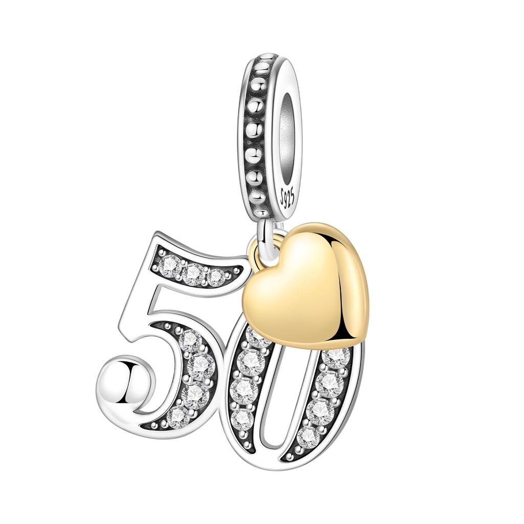 Orstarry DIY Zircon Butterfly 26 Letter Beads 925 Silver Pendant Charms for Bracelet Necklace Jewelry Gifts