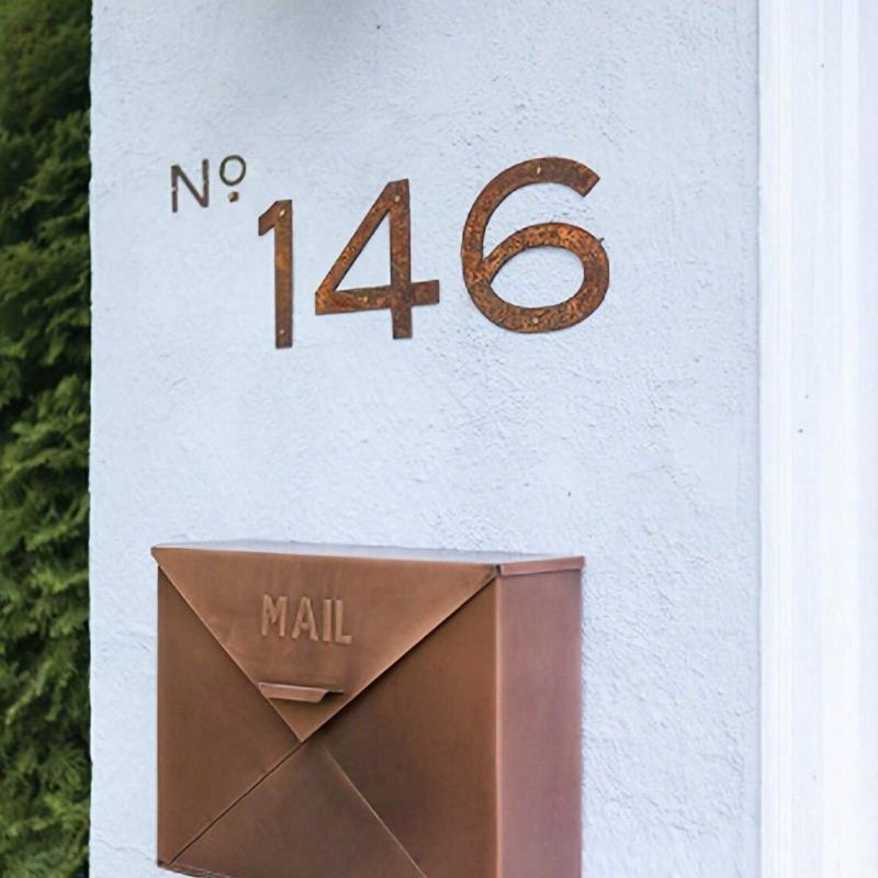 Rusty Metal Address Numbers Letters Vintage Outdoor Decor