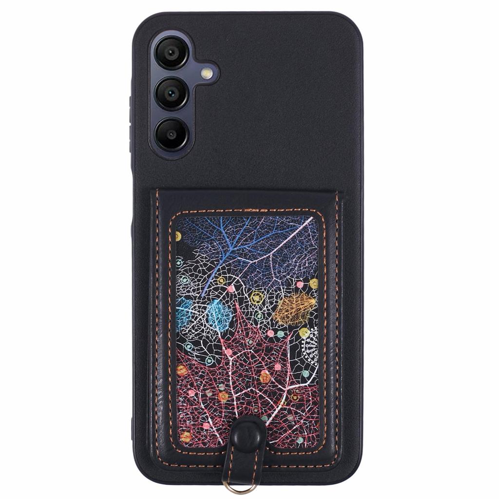 For Samsung Galaxy A15 4G/5G Phone Case with Galaxy Card Bag Kickstand RFID Blocking