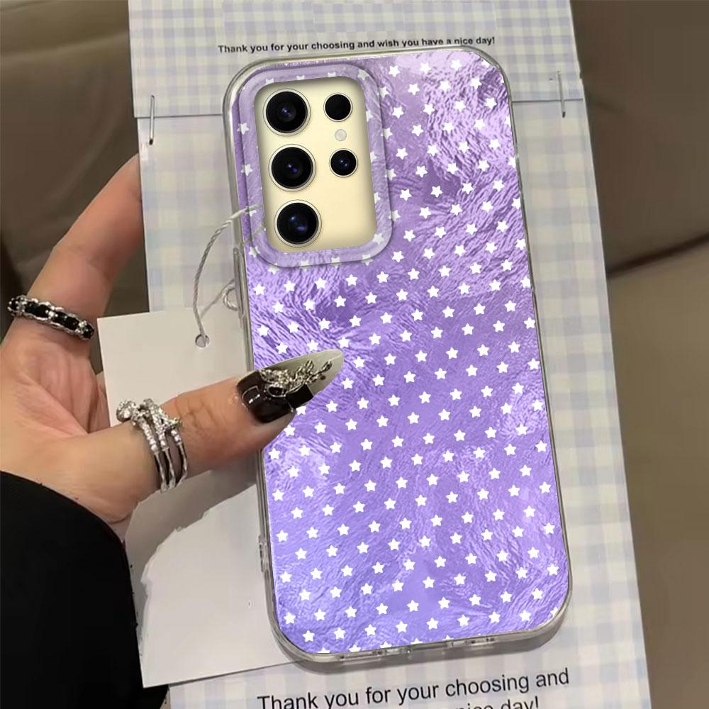 Verlaufende Bunte Sterne Frauen Mädchen Handyhülle für Samsung Galaxy S25 Edge S24 S23 S22 S21 S20 FE Plus Ultra Hülle Taschen Cover