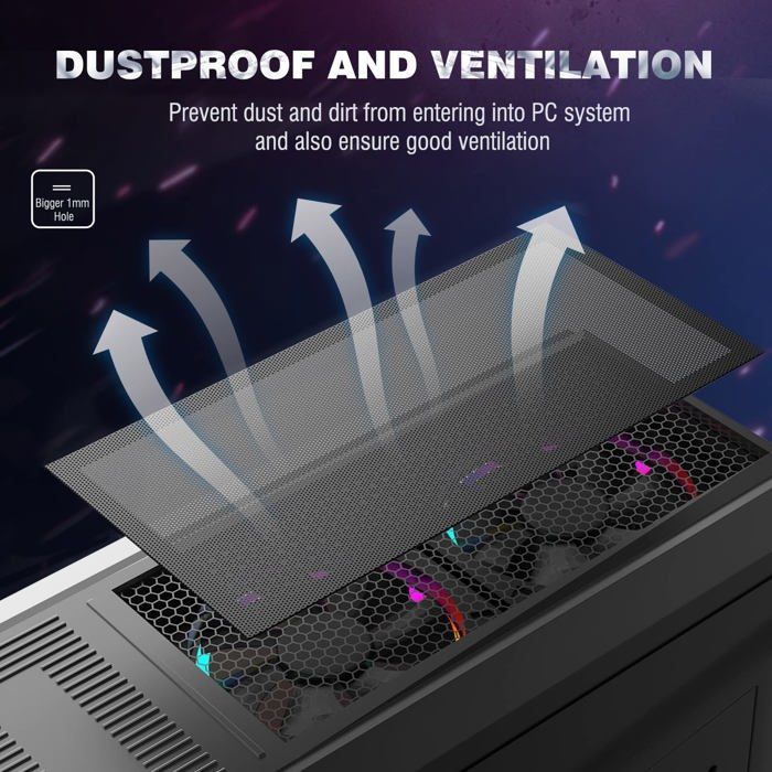 Filtre à poussière - moko - 400x300mm - découpable - maillage magnétique - facile à nettoyer