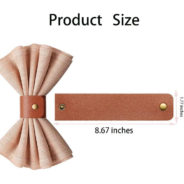 mdgfge 8 PCS Leather Napkin Rings Vintage Buckle Rustic PU Faux Leather Napkin Holder for Farmhouse Fall Dinner Party Thanksgiving Day Elegant