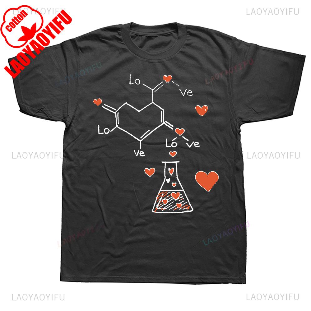 Funny Love Equation Romantic Printed T Shirt Men Women Cotton Humor Streetwear Tee Shirt Short Sleeve Unisex Loose Camisetas