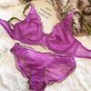 French Summer Mesh Lingerie Set: Ultra-Thin Anti-Sagging Bra for a Sleek Look