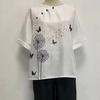 Elastic Waistband Top Pants Set Trendy Crew Neck Dressing Up Women Floral Plaid Print Wide Leg Harem Outfit