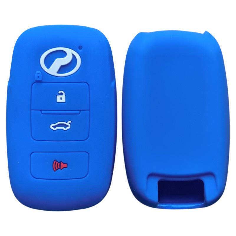 Soft Silicone Protective Case for 4-Button Toyota Malaysia PERODUA Key with Logo