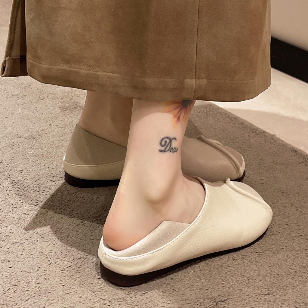 Single shoes women's 2025 spring new soft-soled two wear Doudou shoes light and comfortable one-pedal lazy shoes flat women's shoes