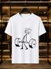 2026 New Arrival 100 Cotton Tshirt Funny Stickunisex Lifting Barbell Sketch Fitness Print Crew Neck Unisex Casual Short Sleeve Tee