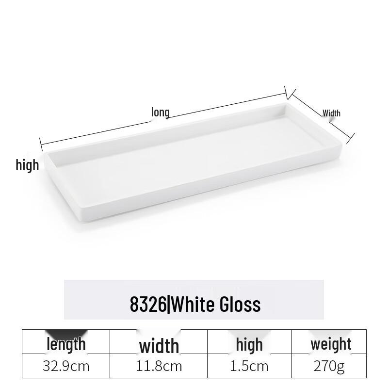 Durable Rectangular Melamine Hotel Tray
