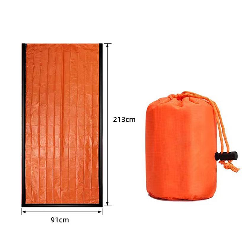 Emergency Thermal Sleeping Bag and Blanket for Outdoor Cold Protection and Disaster Relief