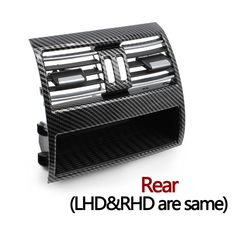 Carbon Fiber LHD RHD Front Rear Chromed AC Vent Grille Cover Panel For BMW 5 Series F10 F11 520 525 528 530 535