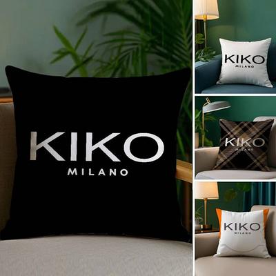 Cosmetics Brand K-Kiko Pillow Case Plush Fabric Soft Double Sided Print Sofa Cushion Cover Throw Pillow Covers