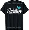 Dreizehn Offizielle Niedliche Teenager 13. Geburtstag T-Shirts Unisex Streetwear T-Shirt Kurzarm Unisex Lockere Kleidung