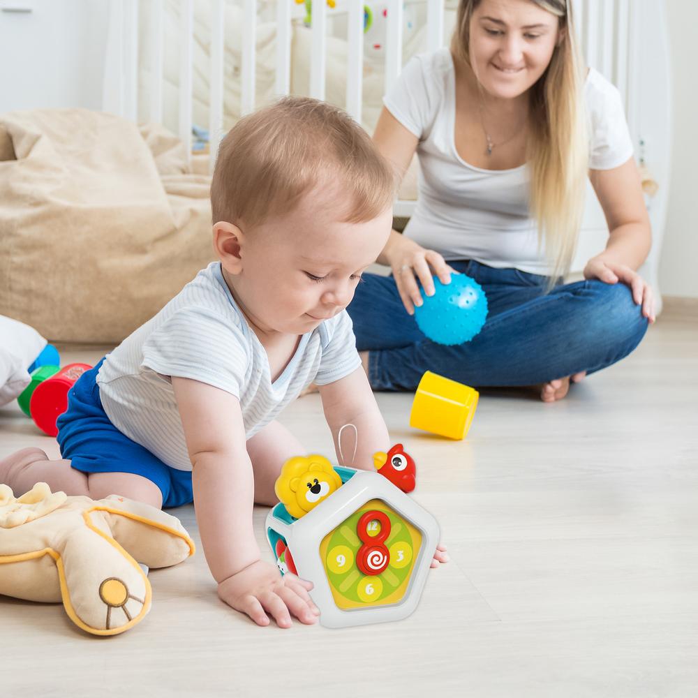 Activity Cube Sensory Learning Cube Learning Interactive Fidget Educational Development Games for 12-18 Months Boy Girl Kids