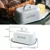 Enamel Butter Dish with Lid – Sealed Cheese Box and Dessert Tray for Kitchen or Restaurant Use